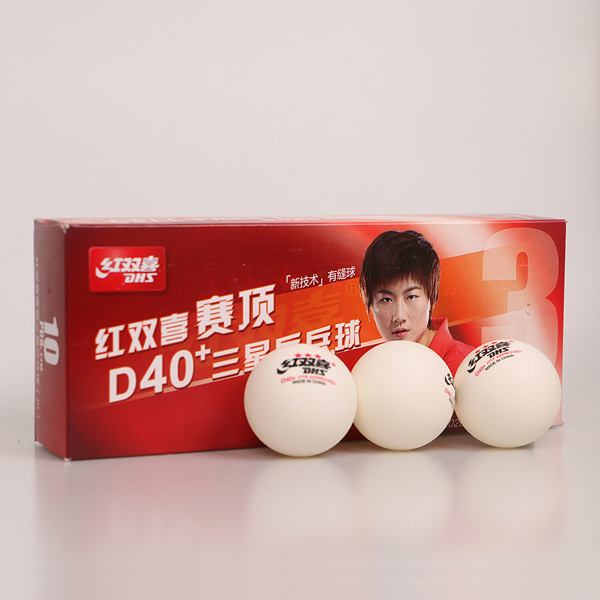 DHS CELLFREE DUAL CD 40+ 3 STAR (ITTF) แพ็ค 10 ลูก สีขาว เซี่ยงไฮ้