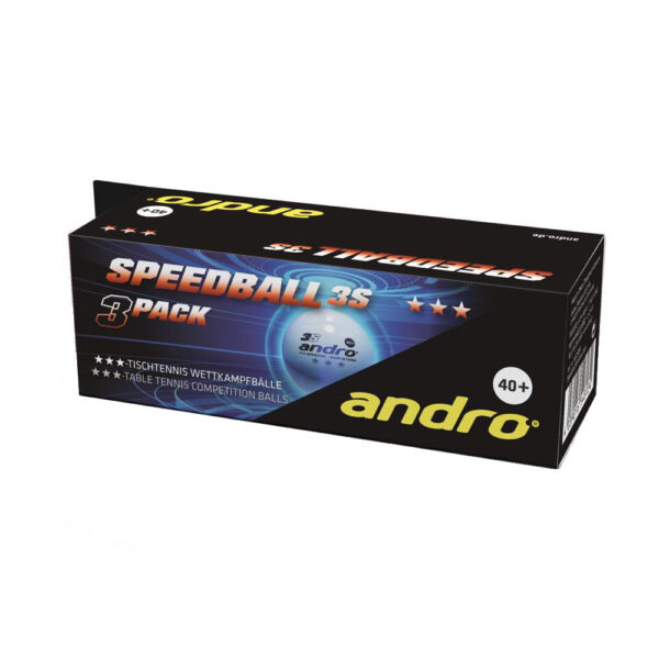 ANDRO SPEEDBALL 3S 40+ 3 STAR (ITTF) สีขาว (ราคา/3ลูก)