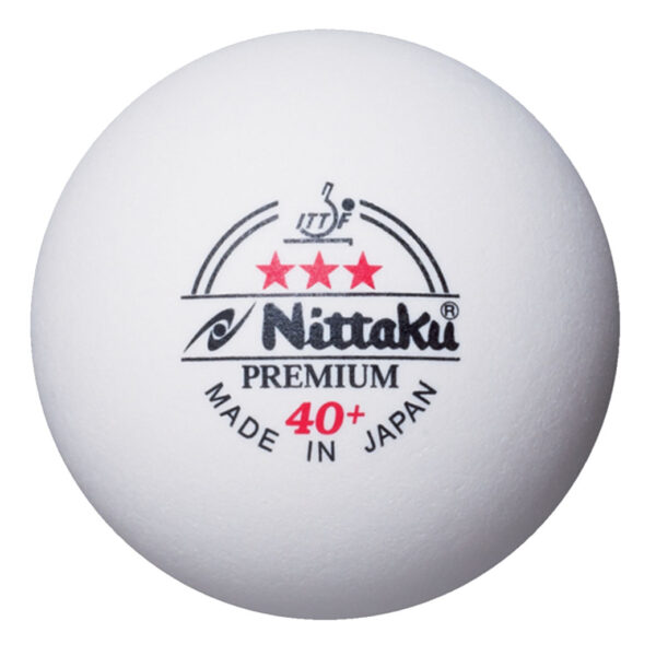 Nittaku PLS 40+ 3 STAR PREMIUM (ITTF) สีขาว (ราคา/3 ลูก) - Image 2