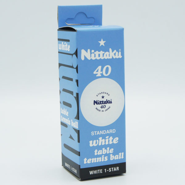 Nittaku 1 STAR 40mm.สีขาว (แพ็ค 3 ลูก)