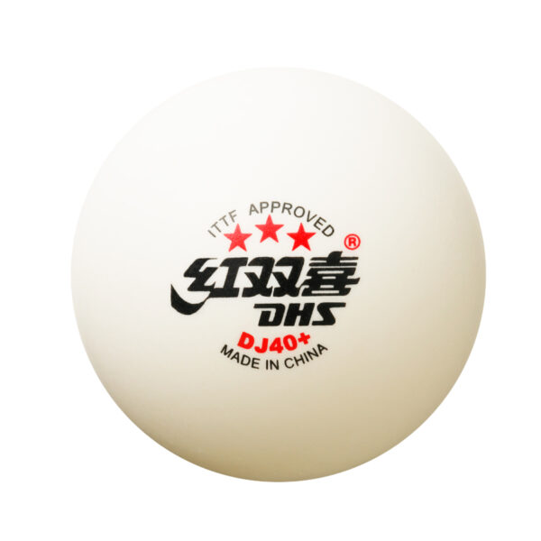 DHS DJ40+ WTT BALL 3 STAR (ITTF) สีขาว แพ็ค 6 ลูก - Image 2