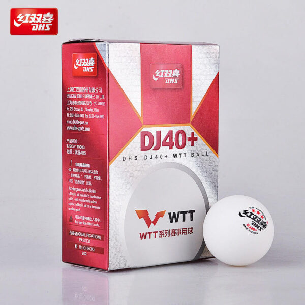 DHS DJ40+ WTT BALL 3 STAR (ITTF) สีขาว แพ็ค 6 ลูก