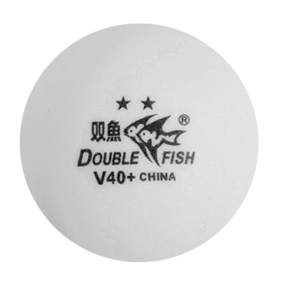 DOUBLE FISH V40+2 STAR สีขาว แพ็ค 10 ลูก