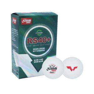 DHS RS40+WTT 3 STAR (ITTF) แพ็ค 6 ลูก สีขาว